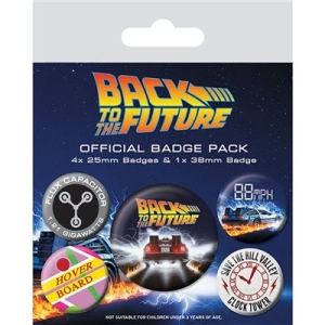 Back To The Future - Delorean - Badge Pack in the group OTHER / Merchandise at Bengans Skivbutik AB (4401368)