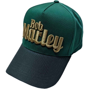 Bob Marley - Text Logo Green Mesh-Back C in the group MERCHANDISE / Accessoarer / Reggae at Bengans Skivbutik AB (4408510)