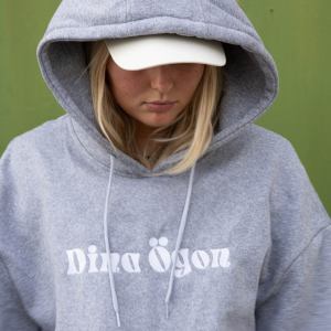 Dina Ögon - Hoodie - White logo (X-Large) in the group Minishops / Dina Ögon Shop at Bengans Skivbutik AB (4410136)