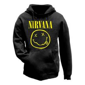 Nirvana - Unisex Pullover Hoodie: Yellow Happy Fac in the group OTHER / Merchandise at Bengans Skivbutik AB (4414402r)
