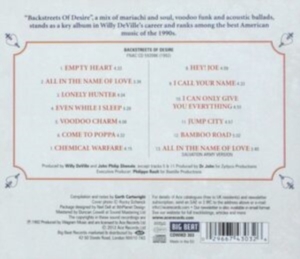 Deville Willy - Backstreets Of Desire in the group CD / Rock at Bengans Skivbutik AB (506105)