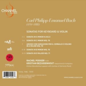 Bach C P E - Sonatas For Keyboard & Violin in the group MUSIK / SACD / Klassiskt at Bengans Skivbutik AB (5503166)