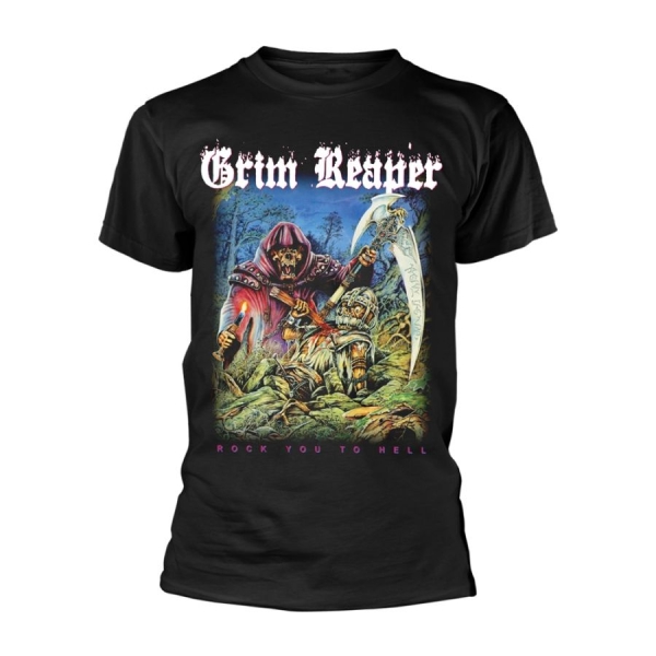 Grim Reaper - T/S Rock You To Hell (L) in the group MERCH / Clothing / T-shirts at Bengans Skivbutik AB (5510249)