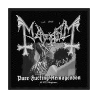 Mayhem - Patch - Pure Fucking Armageddon in the group MERCHANDISE / Patch / Heavy Metal at Bengans Skivbutik AB (5513961)