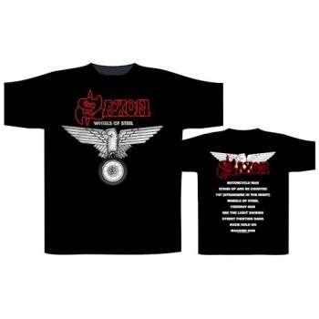 Saxon - T/S Wheels Of Steel (Xl) in the group MERCH / Clothing / T-shirts at Bengans Skivbutik AB (5514040)
