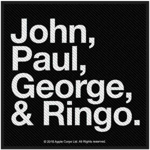 The Beatles - John, Paul, George & Ringo Standard Patc in the group MERCHANDISE / Merch / Pop-Rock at Bengans Skivbutik AB (5516850)