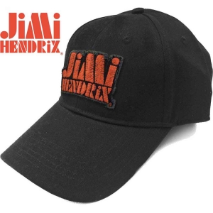Jimi Hendrix - Orange Stencil Logo Bl Baseball C in the group MERCHANDISE / Merch / Pop-Rock at Bengans Skivbutik AB (5517600)