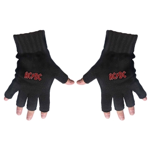 Ac/Dc  - Fingerless Gloves - Classic Red Logo in the group MERCHANDISE / Merch / Hårdrock at Bengans Skivbutik AB (5517646)