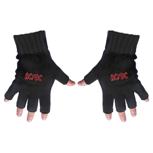 Ac/Dc  - Fingerless Gloves - Classic Red Logo in the group MERCHANDISE / Merch / Hårdrock at Bengans Skivbutik AB (5517646)