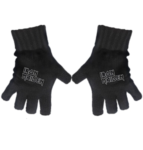 Iron Maiden - Fingerless Gloves - Logo in the group MERCHANDISE / Merch / Hårdrock at Bengans Skivbutik AB (5517648)