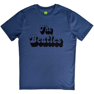 The Beatles - Text Logo Shadow Uni Denim    in the group MERCH / T-Shirt /  at Bengans Skivbutik AB (5519229r)
