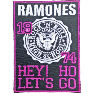 Ramones - High School Woven Patch in the group MERCHANDISE / Merch / Punk at Bengans Skivbutik AB (5520449)