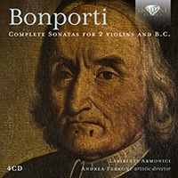 Francesco Bonporti - Complete Sonatas For 2 Violins & B. in the group OUR PICKS / Frontpage - CD New & Forthcoming at Bengans Skivbutik AB (5522113)