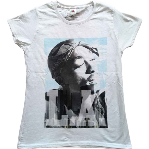 Tupac - La Skyline Lady Wht  1 in the group MERCHANDISE / T-shirt / Hip Hop-Rap at Bengans Skivbutik AB (5524660)