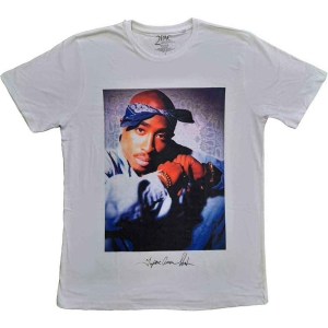 Tupac - Blue Bandana Uni Wht    in the group MERCHANDISE / T-shirt / Hip Hop-Rap at Bengans Skivbutik AB (5524815r)