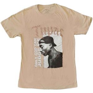 Tupac - Only God Text Uni Sand    in the group MERCHANDISE / T-shirt / Hip Hop-Rap at Bengans Skivbutik AB (5524819r)
