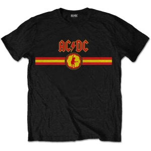 Ac/Dc - Logo & Stripe Uni Bl    in the group MERCH / T-Shirt /  at Bengans Skivbutik AB (5525410r)