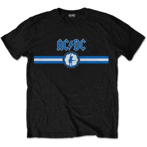 Ac/Dc - Blue Logo & Stripe Uni Bl    in the group MERCHANDISE / T-shirt / Hårdrock at Bengans Skivbutik AB (5525411r)
