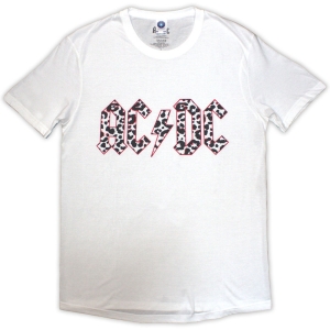 Ac/Dc - Mono Leopard Print Logo Lady Wht    in the group MERCH / Minsishops-merch / Ac/Dc at Bengans Skivbutik AB (5525427r)