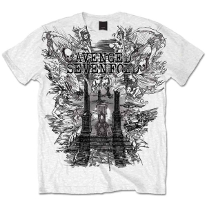Avenged Sevenfold - Land Of Cain Uni Wht   (XL) in the group MERCHANDISE / T-shirt / Heavy Metal at Bengans Skivbutik AB (5526376)