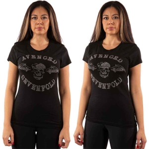 Avenged Sevenfold - Deathbat Diamante Lady Bl     (S) in the group MERCHANDISE / T-shirt / Heavy Metal at Bengans Skivbutik AB (5526416)