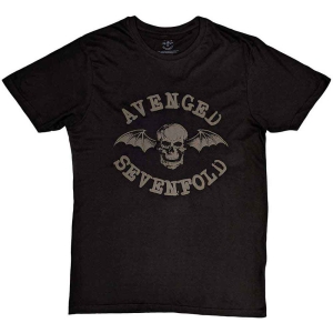 Avenged Sevenfold - Classic Deathbat Hi-Build Uni Bl     (L) in the group MERCHANDISE / T-shirt / Heavy Metal at Bengans Skivbutik AB (5526458)