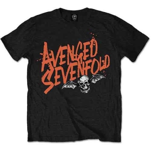 Avenged Sevenfold - Orange Splatter Logo Uni Bl    in the group MERCH / T-Shirt /  at Bengans Skivbutik AB (5526503r)