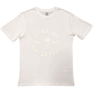 Avenged Sevenfold - Classic Deathbat Hi-Build Uni Wht    in the group MERCH / T-Shirt /  at Bengans Skivbutik AB (5526513r)