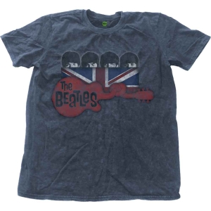 The Beatles - Guitar & Flag Snow Wash Uni Denim  2 in the group MERCHANDISE / T-shirt / Pop-Rock at Bengans Skivbutik AB (5527110)