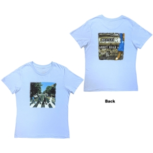 Beatles - Beatles Vtge Abbey Road Lady Lht Blue T-Shirt in the group MERCHANDISE / T-shirt / Nyheter / Pop-Rock at Bengans Skivbutik AB (5527466r)