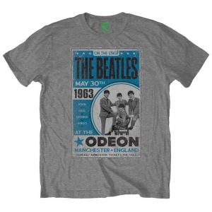 The Beatles - Odeon Poster Uni Grey    in the group MERCH / T-Shirt /  at Bengans Skivbutik AB (5527483r)