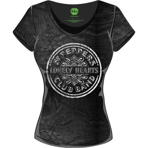 The Beatles - Sgt Pepper Drum Acid Wash Lady Bl    in the group MERCH / T-Shirt /  at Bengans Skivbutik AB (5527811r)