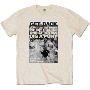 The Beatles - Rooftop Shot Uni Natrl    in the group MERCH / T-Shirt /  at Bengans Skivbutik AB (5528382r)