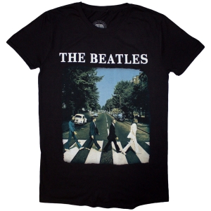 The Beatles - Abbey Road & Logo Uni Bl   (5XL) in the group MERCHANDISE / T-shirt / Pop-Rock at Bengans Skivbutik AB (5528579)
