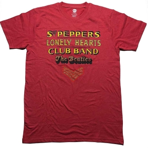 The Beatles - Sgt Pepper Stacked Diamante Uni Red    in the group MERCH / T-Shirt /  at Bengans Skivbutik AB (5528974r)