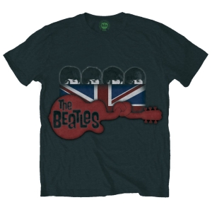 The Beatles - Guitar & Flag Uni Bl    in the group MERCH / T-Shirt /  at Bengans Skivbutik AB (5529041r)
