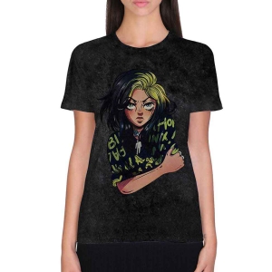 Billie Eilish - Anime Billie Uni Bl Dip-Dye    in the group MERCH / T-Shirt /  at Bengans Skivbutik AB (5529468r)