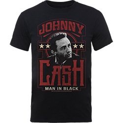 Johnny Cash - Man In Black Uni Bl  2 in the group MERCHANDISE / T-shirt / Country at Bengans Skivbutik AB (5529490)
