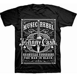 Johnny Cash - Music Rebel Uni Bl    in the group MERCHANDISE / T-shirt / Country at Bengans Skivbutik AB (5529790r)