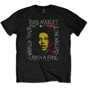 Bob Marley - Rasta Scratch Uni Bl    in the group MERCHANDISE / T-shirt / Reggae at Bengans Skivbutik AB (5529830r)