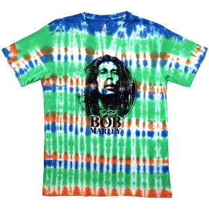 Bob Marley - B&W Logo Uni Wht Dip-Dye    in the group MERCHANDISE / T-shirt / Reggae at Bengans Skivbutik AB (5529833r)