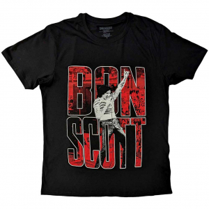 Bon Scott - Big Type Uni Bl    in the group MERCHANDISE / T-shirt / Hårdrock at Bengans Skivbutik AB (5530212r)