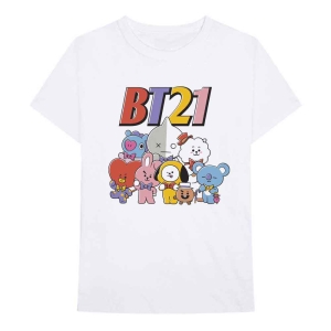 Bt21 - Colourful Squad Uni Wht    in the group MERCH / T-Shirt /  at Bengans Skivbutik AB (5530786r)