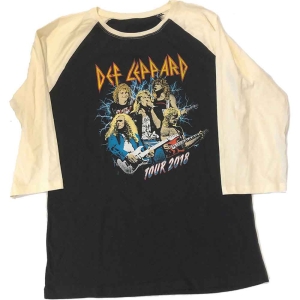 Def Leppard - 2018 Tour Photo Uni Bl Raglan:  in the group MERCH / T-Shirt /  at Bengans Skivbutik AB (5531363r)