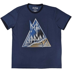 Def Leppard - Triangle Logo Ringer Uni Denim    in the group MERCH / T-Shirt /  at Bengans Skivbutik AB (5531364r)
