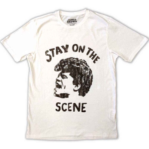 James Brown - Stay On The Scene Uni Wht     (M) in the group MERCHANDISE / T-shirt / RnB-Soul at Bengans Skivbutik AB (5532416)