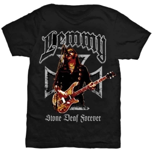 Lemmy - Iron Cross Stone Deaf Forever Uni Bl    in the group MERCH / T-Shirt /  at Bengans Skivbutik AB (5532710r)