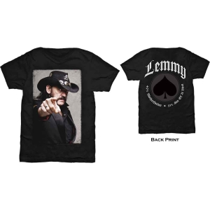 Lemmy - Pointing Photo Uni Bl    in the group MERCH / T-Shirt /  at Bengans Skivbutik AB (5532712r)