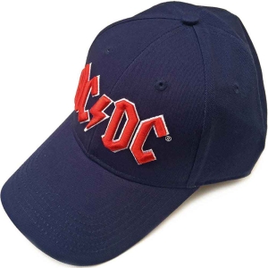 Ac/Dc - Red Logo Navy Baseball C in the group MERCHANDISE / Merch / Hårdrock at Bengans Skivbutik AB (5532859)