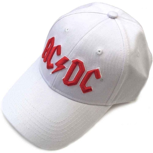 Ac/Dc - Red Logo Wht Baseball C in the group MERCH / Minsishops-merch / Ac/Dc at Bengans Skivbutik AB (5532861)